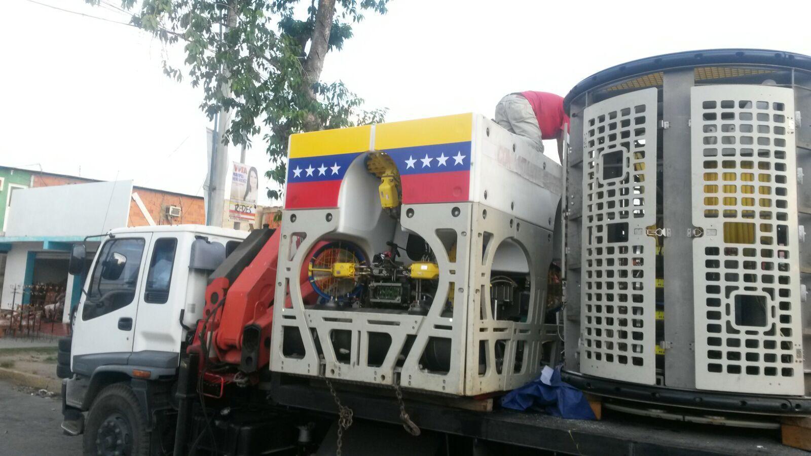 ROV system being transported for a recovery operation